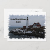 Carte Postale Phare de Portland Head - Maine (Devant / Derrière)