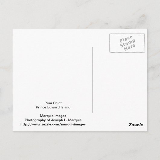 Carte Postale Phare de Prim Point (Dos)