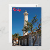 Carte Postale Phare de Punta Secca, Sicile, Italie (Devant / Derrière)