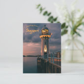 Carte Postale Phare de Raffles Marina à Singapour (Debout devant)