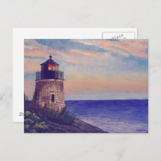 Carte Postale Phare de Rhode Island (Devant / Derrière)
