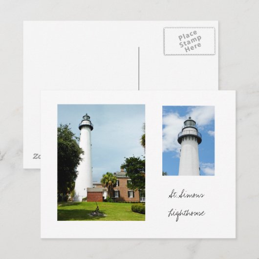 Carte Postale Phare de Saint-Simons (Devant / Derrière)
