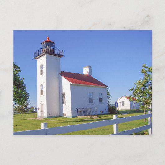 Carte Postale Phare de Sand Point, Escanaba, Michigan (Devant)