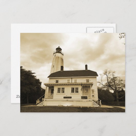 Carte Postale Phare de Sandy Hook (Devant / Derrière)
