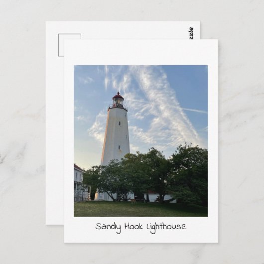 Carte Postale Phare de Sandy Hook (Devant / Derrière)