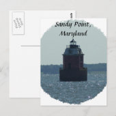 Carte Postale Phare de Sandy Point (Devant / Derrière)