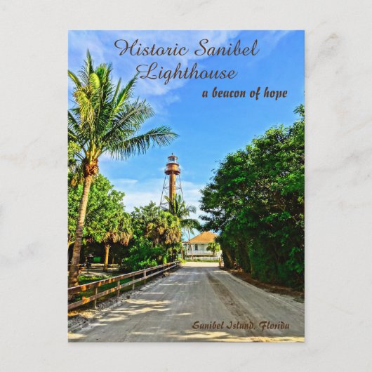 Carte Postale Phare de Sanibel Island Floride Phare de l'espoir (Devant)