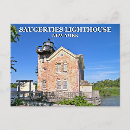 Carte Postale Phare de Saugerties, New York (Devant)
