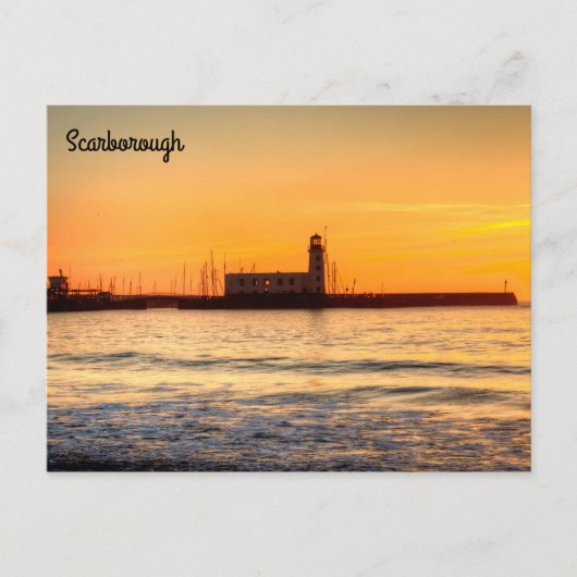Carte Postale Phare de Scarborough (Devant)
