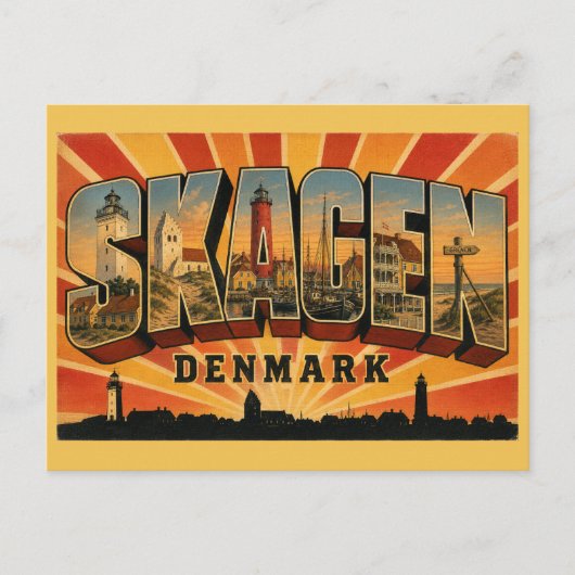 Carte Postale Phare de Skagen Danemark (Devant)
