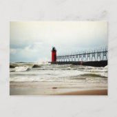 Carte Postale Phare de South Haven Michigan (Devant)