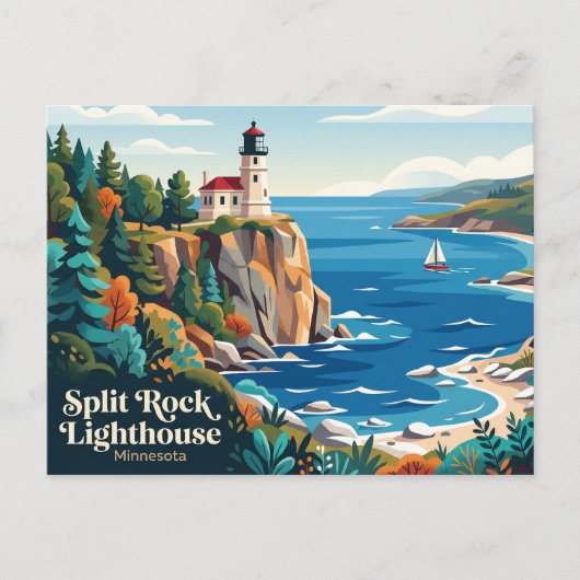 Carte Postale Phare de Split Rock Lighthouse State Park USA (Devant)