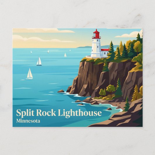 Carte Postale Phare de Split Rock Lighthouse State Park USA (Devant)
