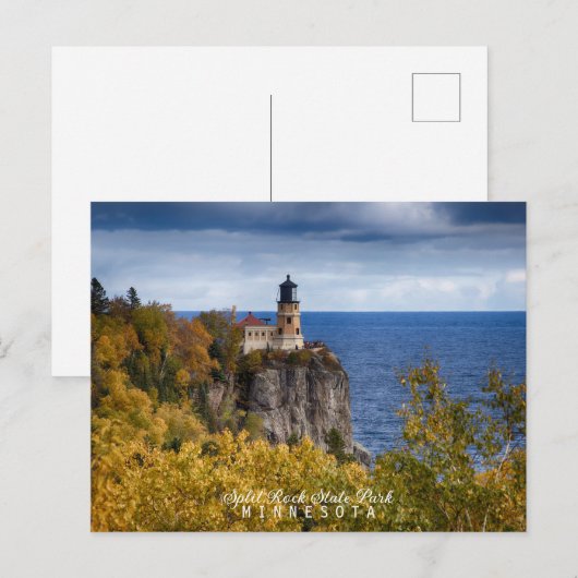 Carte Postale Phare de Split Rock Minnesota (Devant / Derrière)