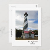 Carte Postale Phare de St Augustine (Devant / Derrière)