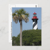 Carte Postale Phare de St Augustine en Floride (Devant / Derrière)