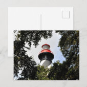 Carte Postale Phare de St. Augustine encadré par des chênes (Devant / Derrière)