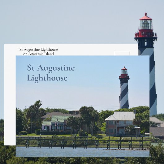 Carte Postale Phare de St Augustine île d'Anastasia Floride