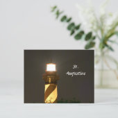 Carte Postale Phare de St Augustine la nuit (Debout devant)