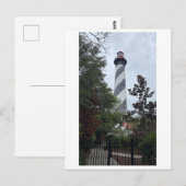Carte Postale Phare de St. Augustine Tour noire et blanche (Devant / Derrière)