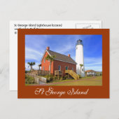 Carte Postale Phare de St George Island, Floride (Devant / Derrière)