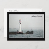 Carte Postale Phare de St Ignace dans la baie (Devant / Derrière)