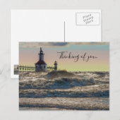 Carte Postale Phare de St Joseph Pensif et Peintre Pour Vous (Devant / Derrière)