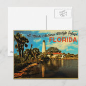 Carte Postale Phare de St. Marks Floride (Devant / Derrière)