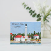 Carte Postale Phare de Sturgeon Bay, Comté de Door, Wisconsin (Debout devant)