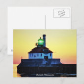 Carte Postale Phare de Sunrise Duluth, Minnesota (Devant / Derrière)