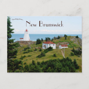 Carte Postale Phare de Swallowtail North Head Nouveau-Brunswick