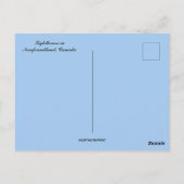 Carte Postale Phare de Terre-Neuve Canada (Dos)