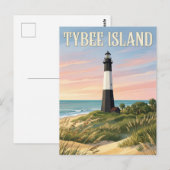 Carte Postale Phare de Tybee Island (Devant / Derrière)