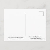 Carte Postale Phare de Tybee Island Drapeau américain de Géorgie (Dos)