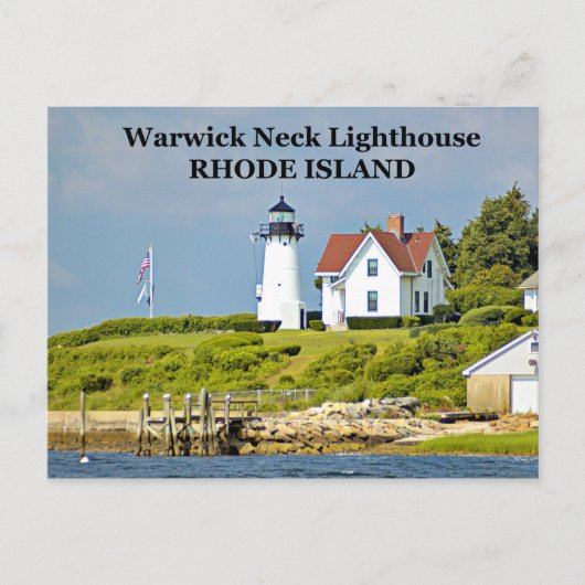 Carte Postale Phare de Warwick Neck, Rhode Island (Devant)