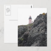 Carte Postale Phare de West Quoddy (Devant / Derrière)
