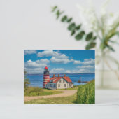 Carte Postale Phare de West Quoddy Head, Lubec, Maine (Debout devant)
