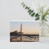 CARTE POSTALE PHARE DE WHITLEY BAY (Debout devant)