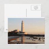 CARTE POSTALE PHARE DE WHITLEY BAY (Devant / Derrière)