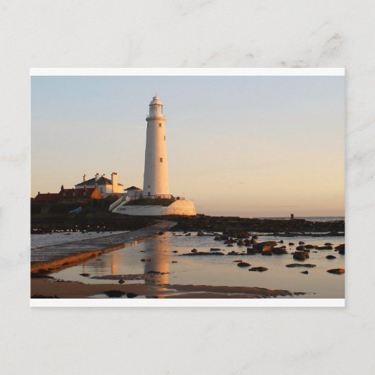 CARTE POSTALE PHARE DE WHITLEY BAY (Devant)