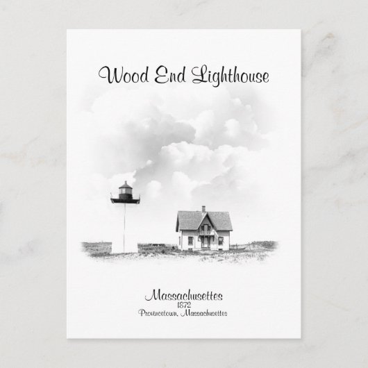 Carte Postale Phare de Wood End - Massachusetts (Devant)