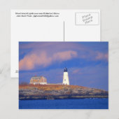 Carte Postale Phare de Wood Island près de Biddeford (Devant / Derrière)