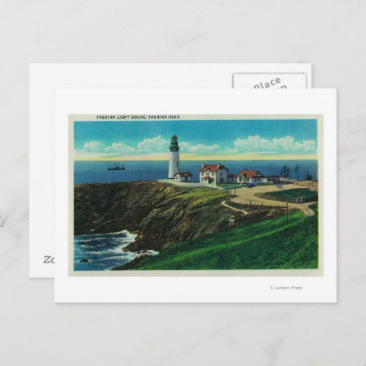 Carte Postale Phare de Yaquina et Yaquina HeadYaquina, OU (Devant / Derrière)
