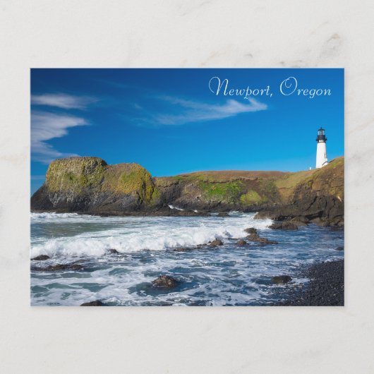 Carte Postale Phare de Yaquina Head, sur la côte de l'Oregon (Devant)