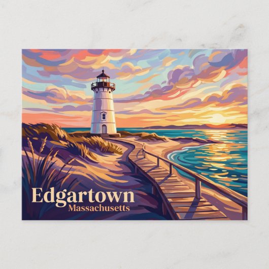 Carte Postale Phare d'Edgartown USA (Devant)