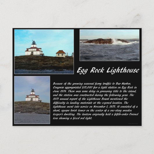 Carte Postale Phare d'Egg Rock (Devant)