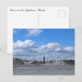 Carte Postale Phare depuis la Plage (Devant / Derrière)