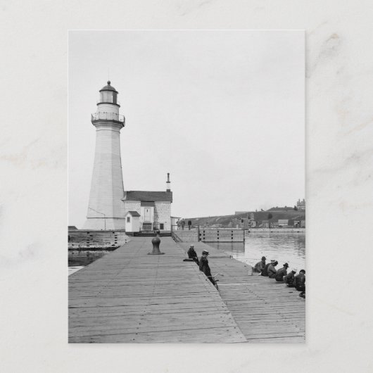 Carte Postale Phare d'Oswego Harbour West Pierhead (Devant)