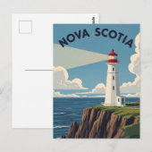 Carte Postale Phare du Canada Nouvelle-Écosse (Devant / Derrière)