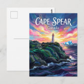 Carte Postale Phare du cap Spear Canada (Devant / Derrière)